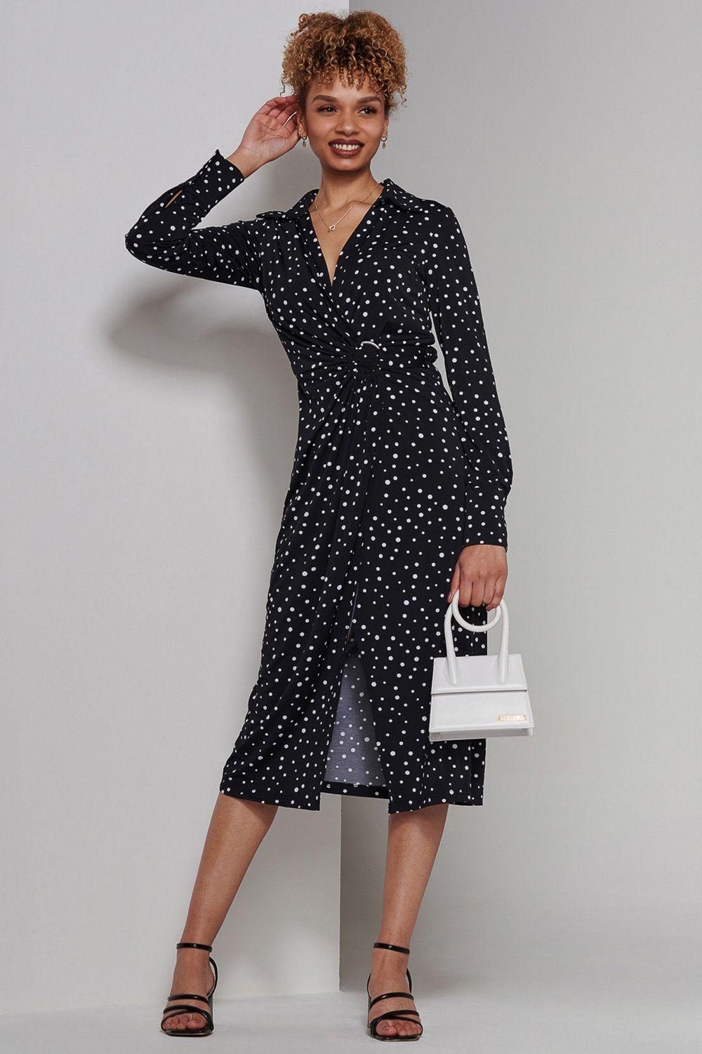 Becca Long Sleeve Jersey Shirt Dress by JOLIE MOI