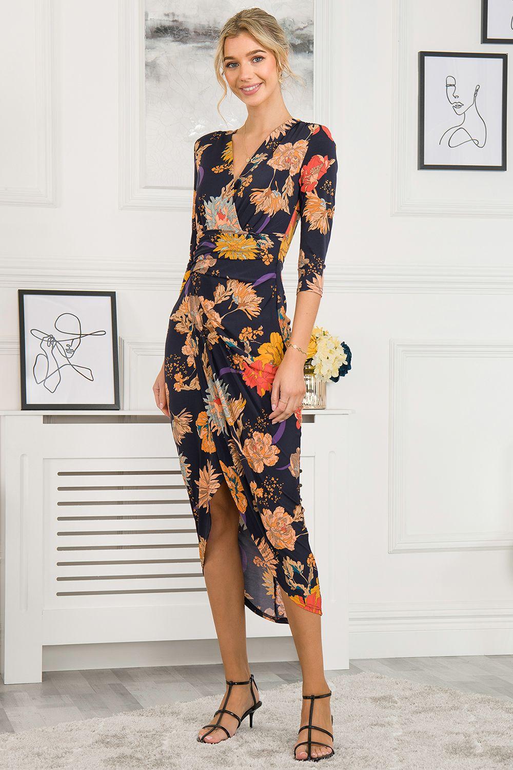 Ellen Draped Bodycon Maxi Dress by JOLIE MOI Ellen Draped Bodycon Maxi Dress by JOLIE MOI