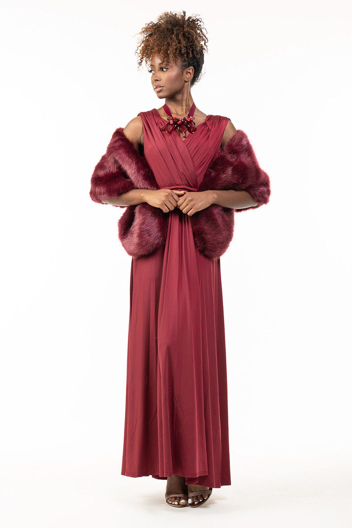 Faux Fur Wrap Cover Up by JOLIE MOI