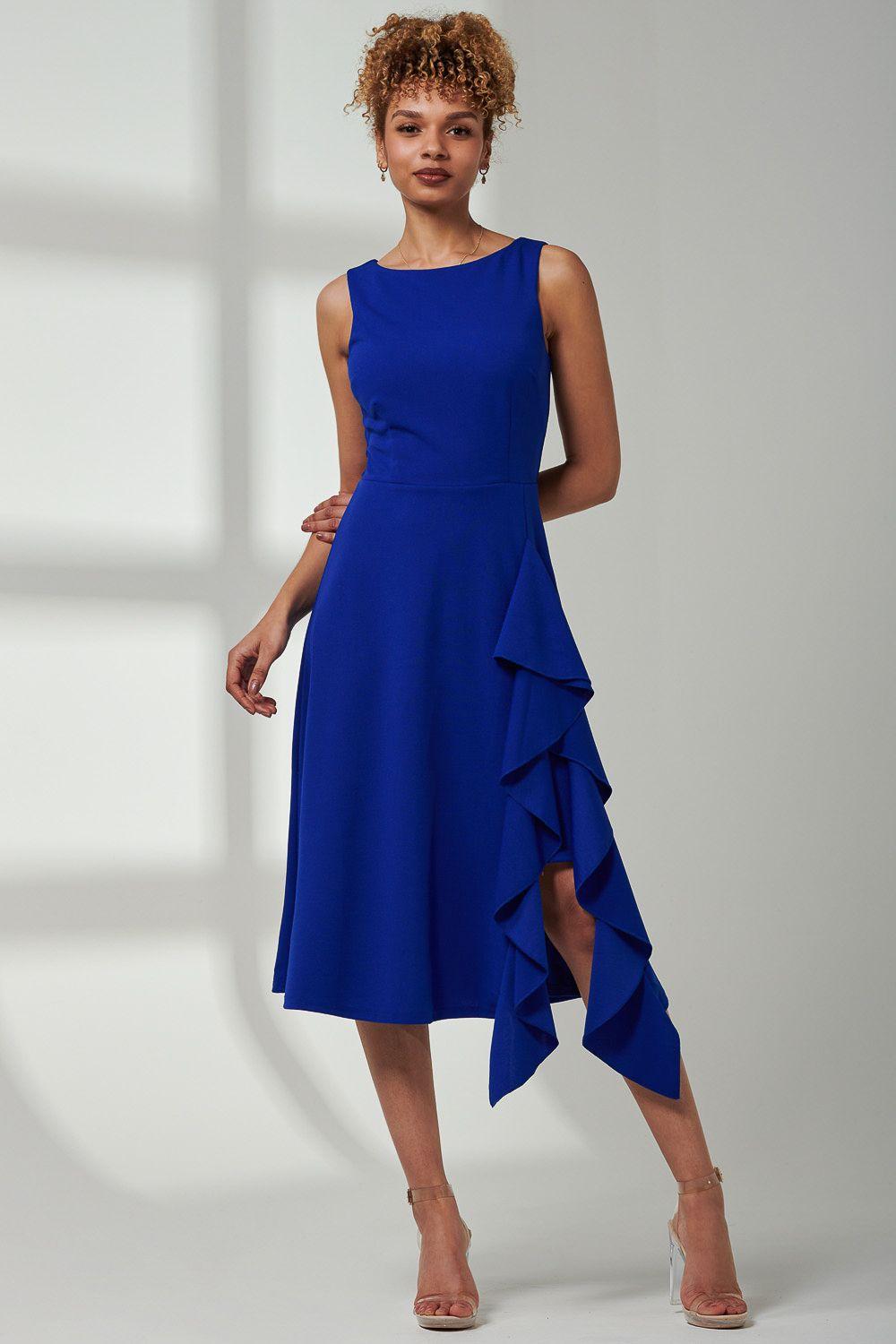 Haylen Frill Detail Midi Dress by JOLIE MOI