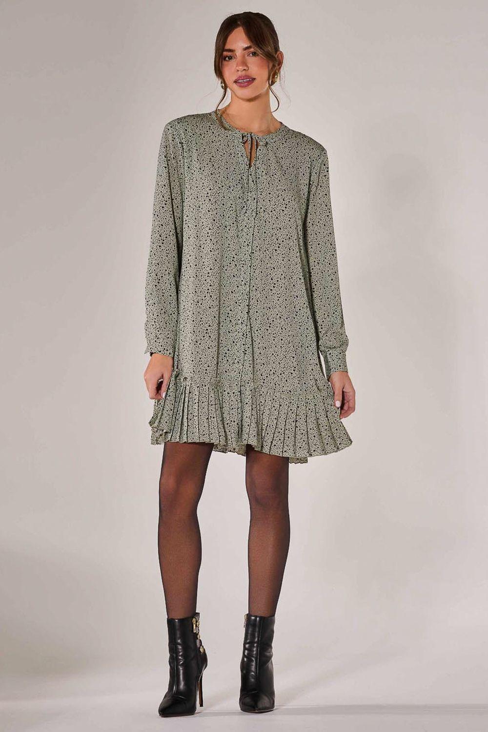 Long Sleeve Shirt Dress by JOLIE MOI