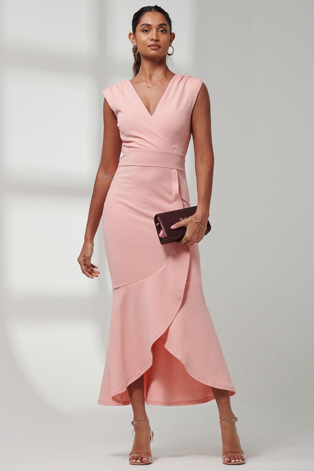 Mabruka Frill Fishtail Maxi Dress by JOLIE MOI