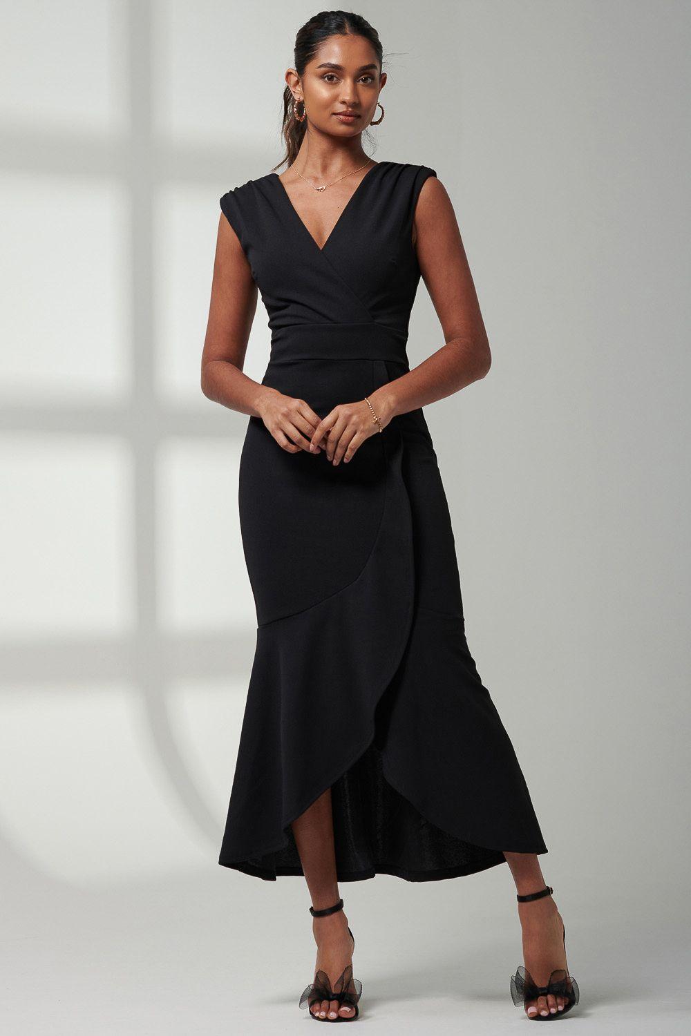 Mabruka Frill Fishtail Maxi Dress by JOLIE MOI