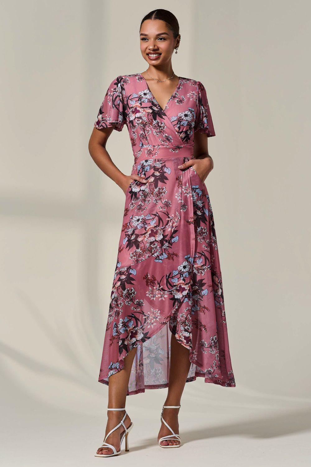 Mesh Frill Hem Maxi Dress by JOLIE MOI
