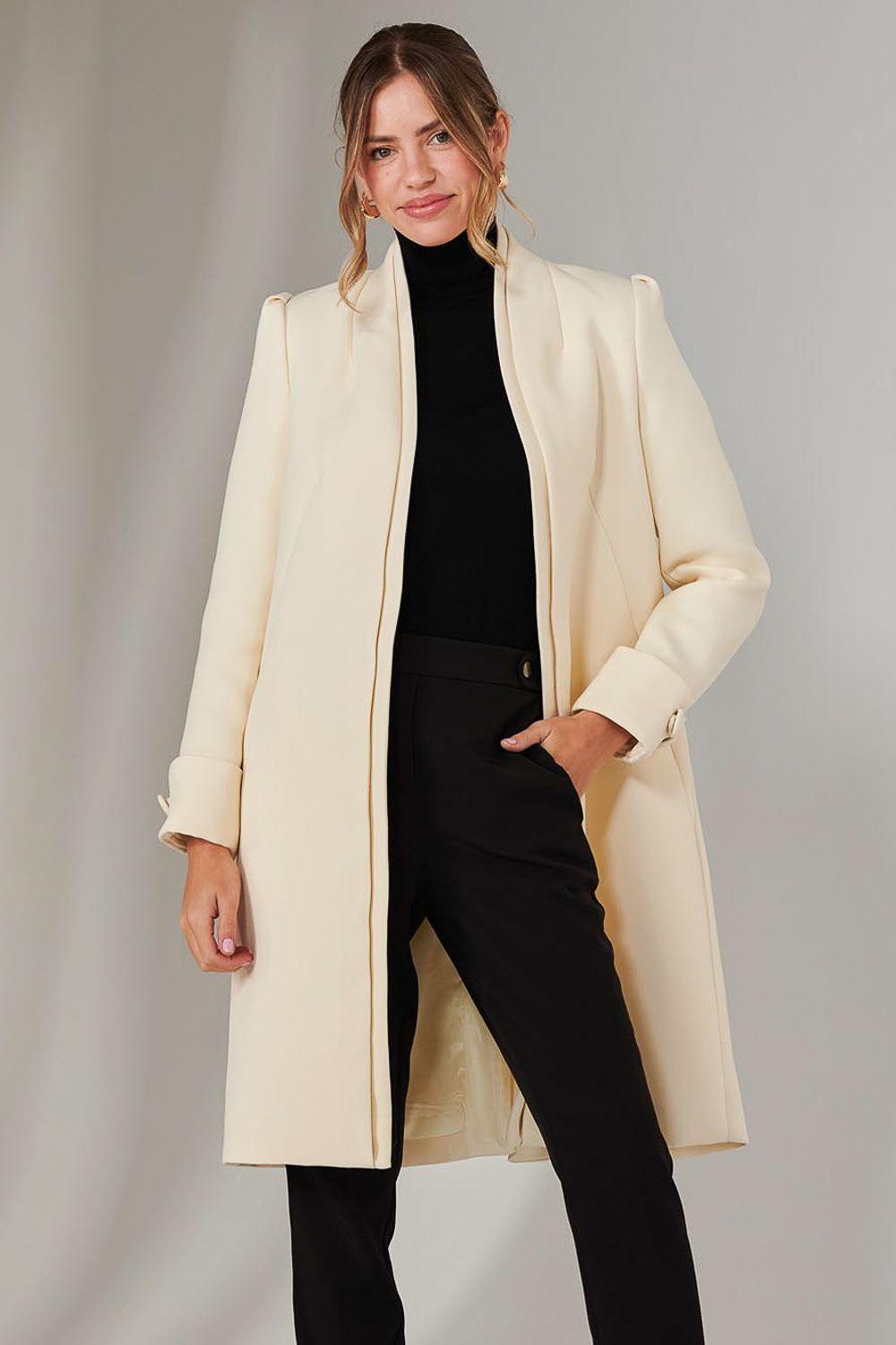 Open Neckline Coat by JOLIE MOI