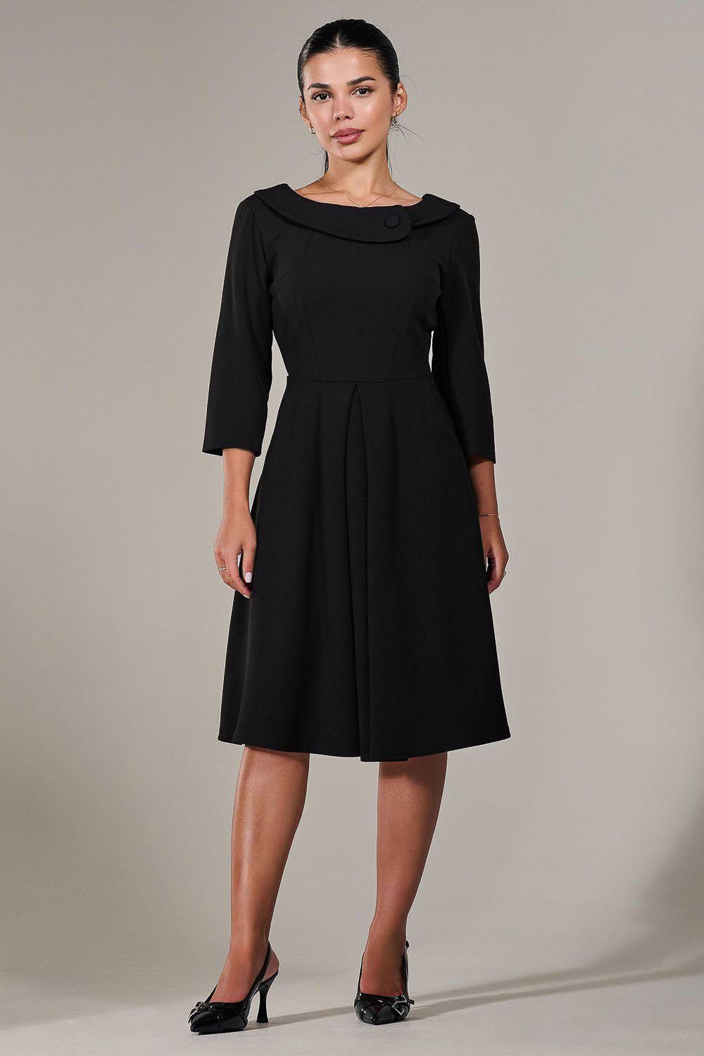 Petite Button Collar Dress by JOLIE MOI