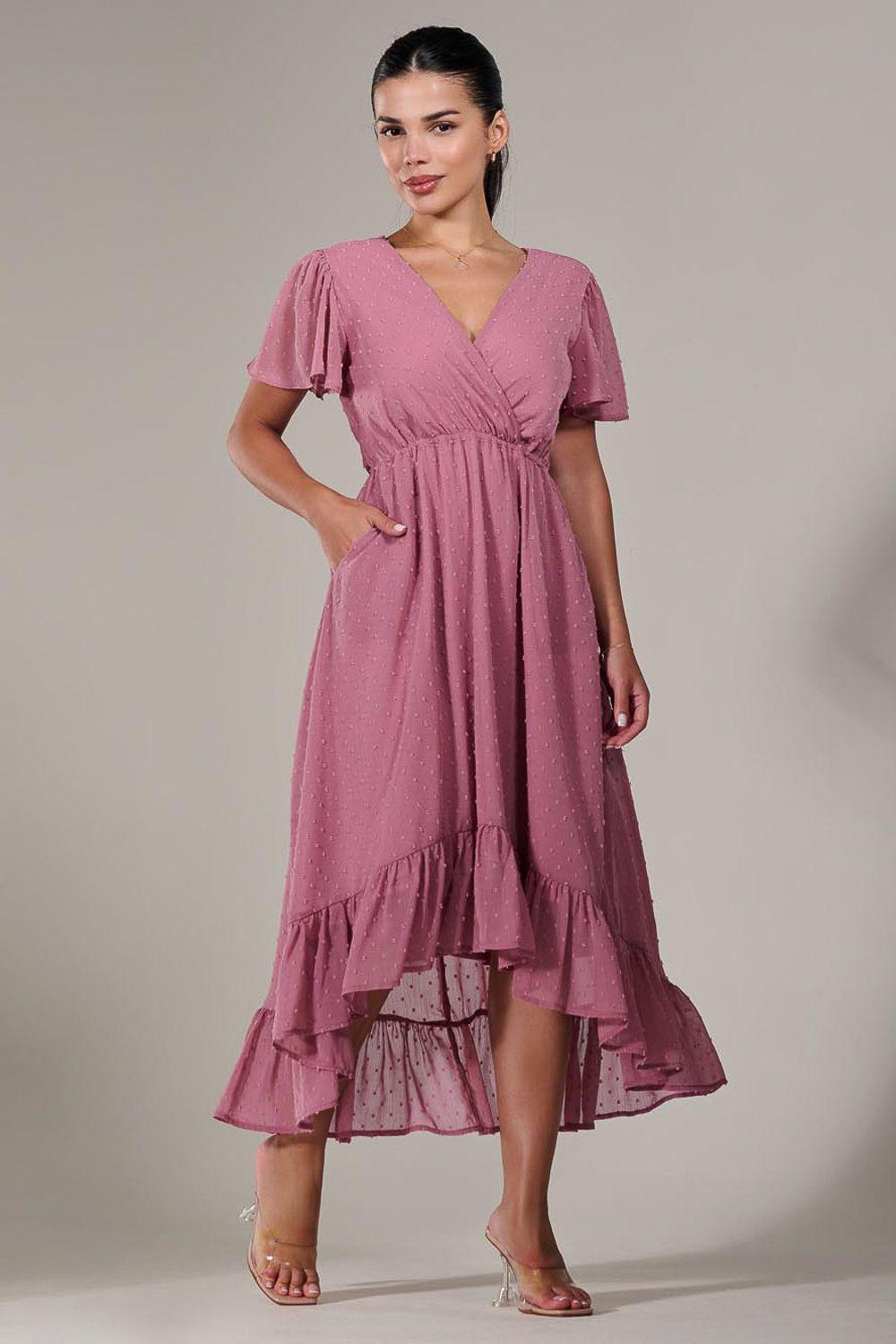 Petite High-Low Midaxi Dress by JOLIE MOI