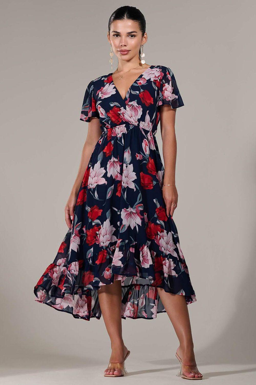 Petite High-Low Midaxi Dress by JOLIE MOI
