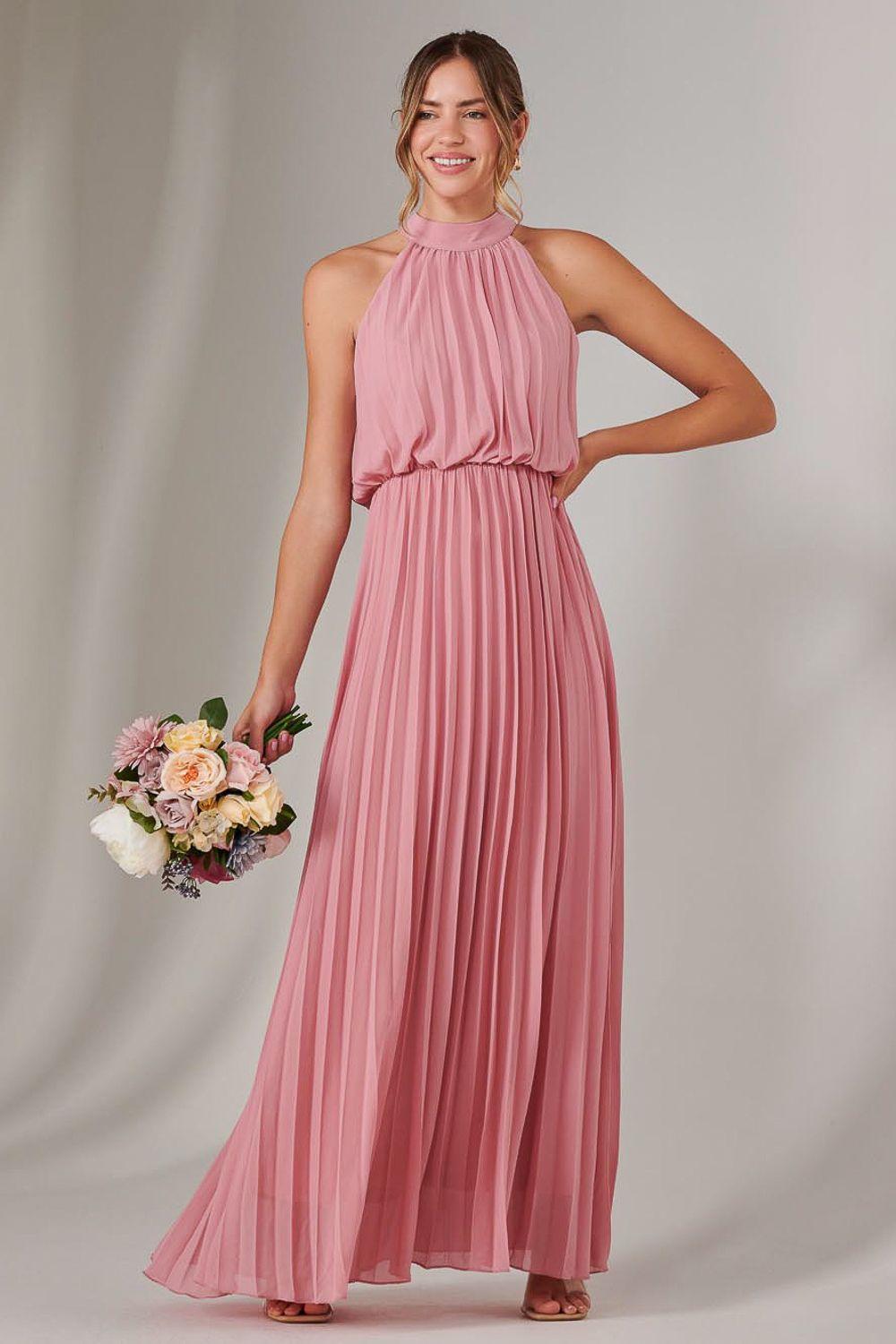 Pleated Bridesmaids Maxi Dress by JOLIE MOI