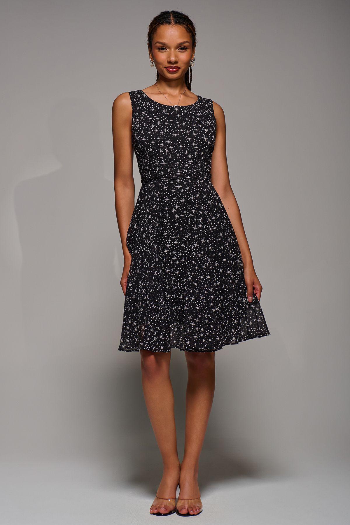 Printed Fit & Flare Dress by JOLIE MOI