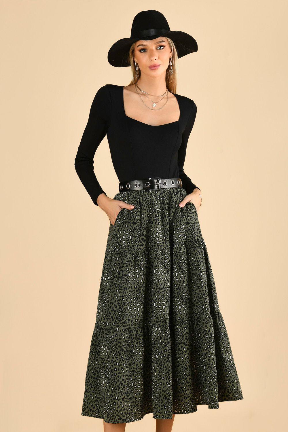 Sara Tiered Maxi Skirt by JOLIE MOI