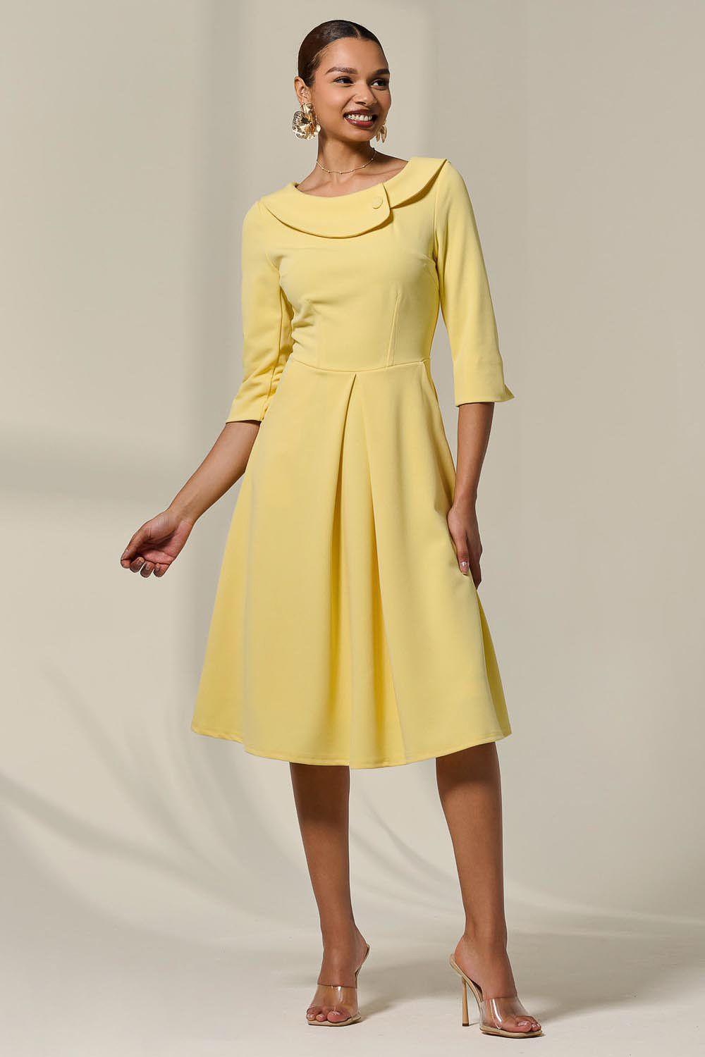 Sloan 3/4 Sleeve Midi Dress by JOLIE MOI