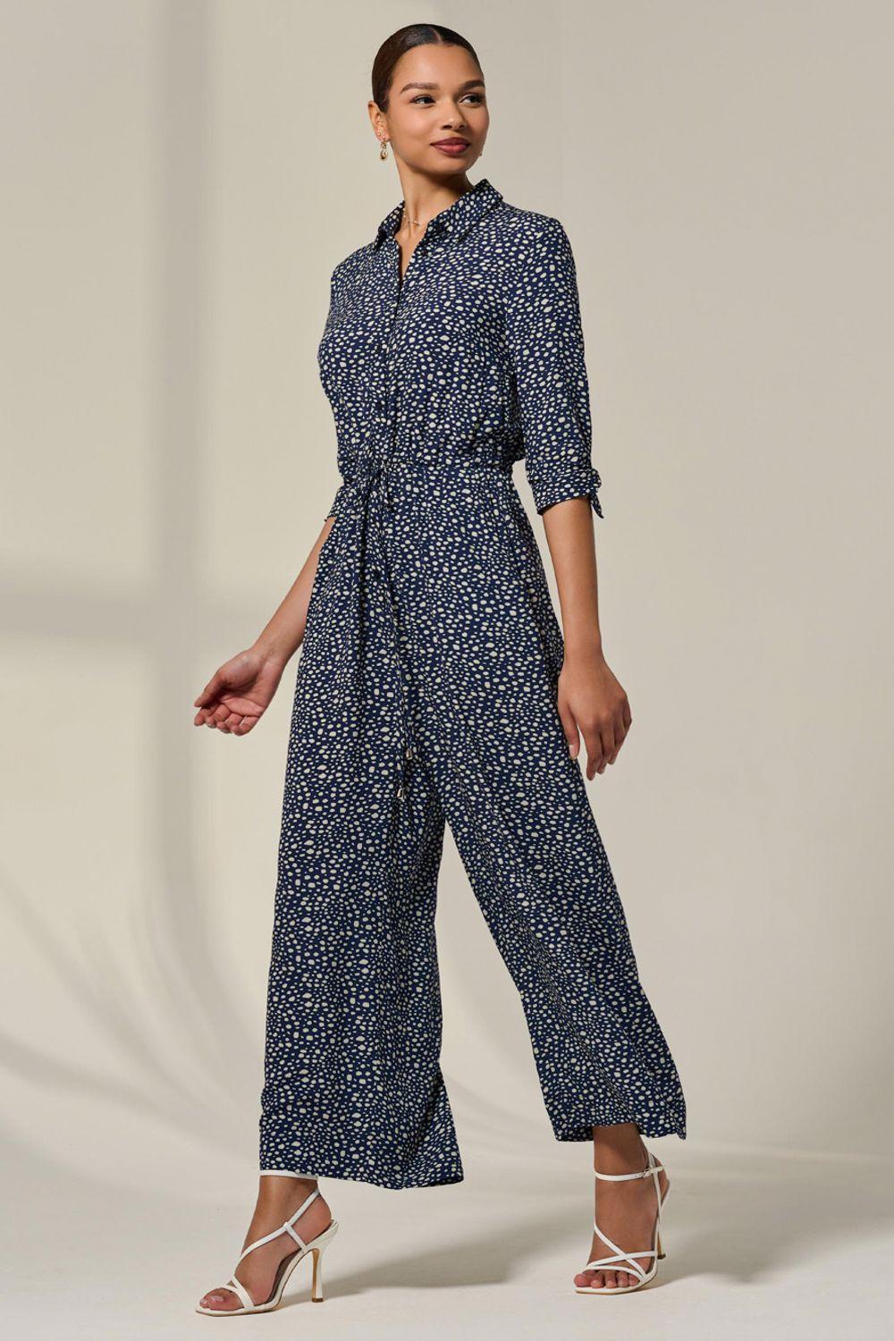 Tie Half Sleeve Wide Leg Jumpsuit by JOLIE MOI