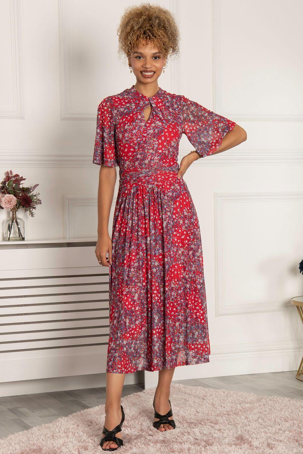 Tina Turtleneck Mesh Maxi Dress by JOLIE MOI