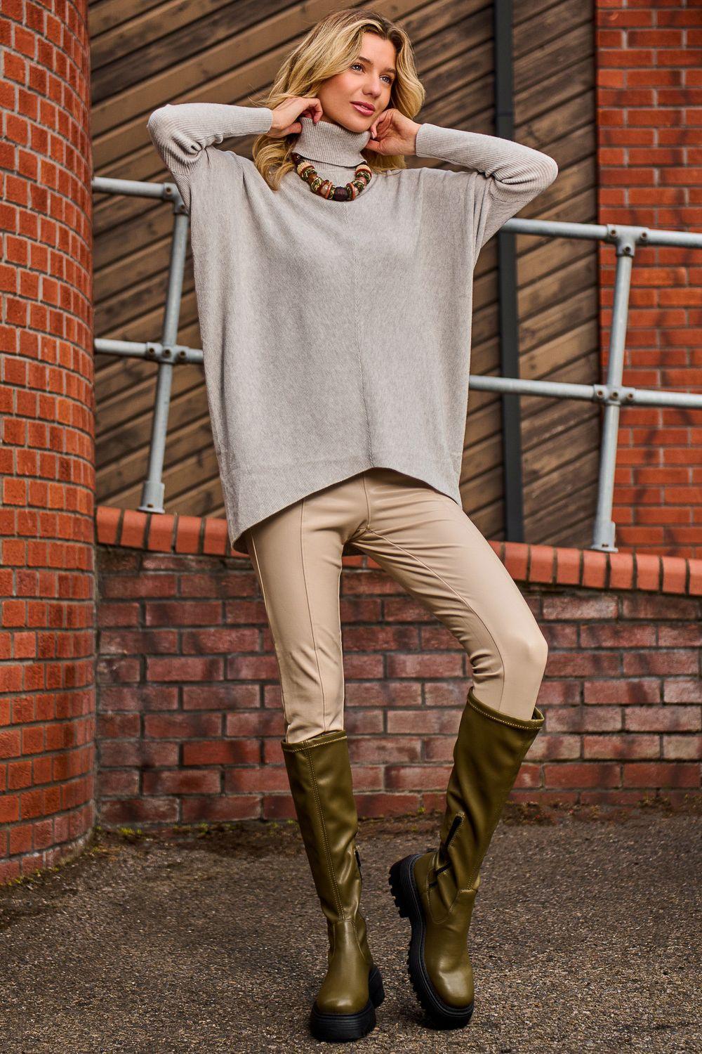 Turtleneck Batwing Fine Knit Jumper by JOLIE MOI