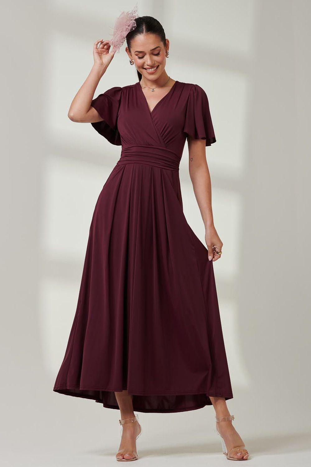 Wrap Bodice Super Smooth Jersey Maxi Dre by JOLIE MOI