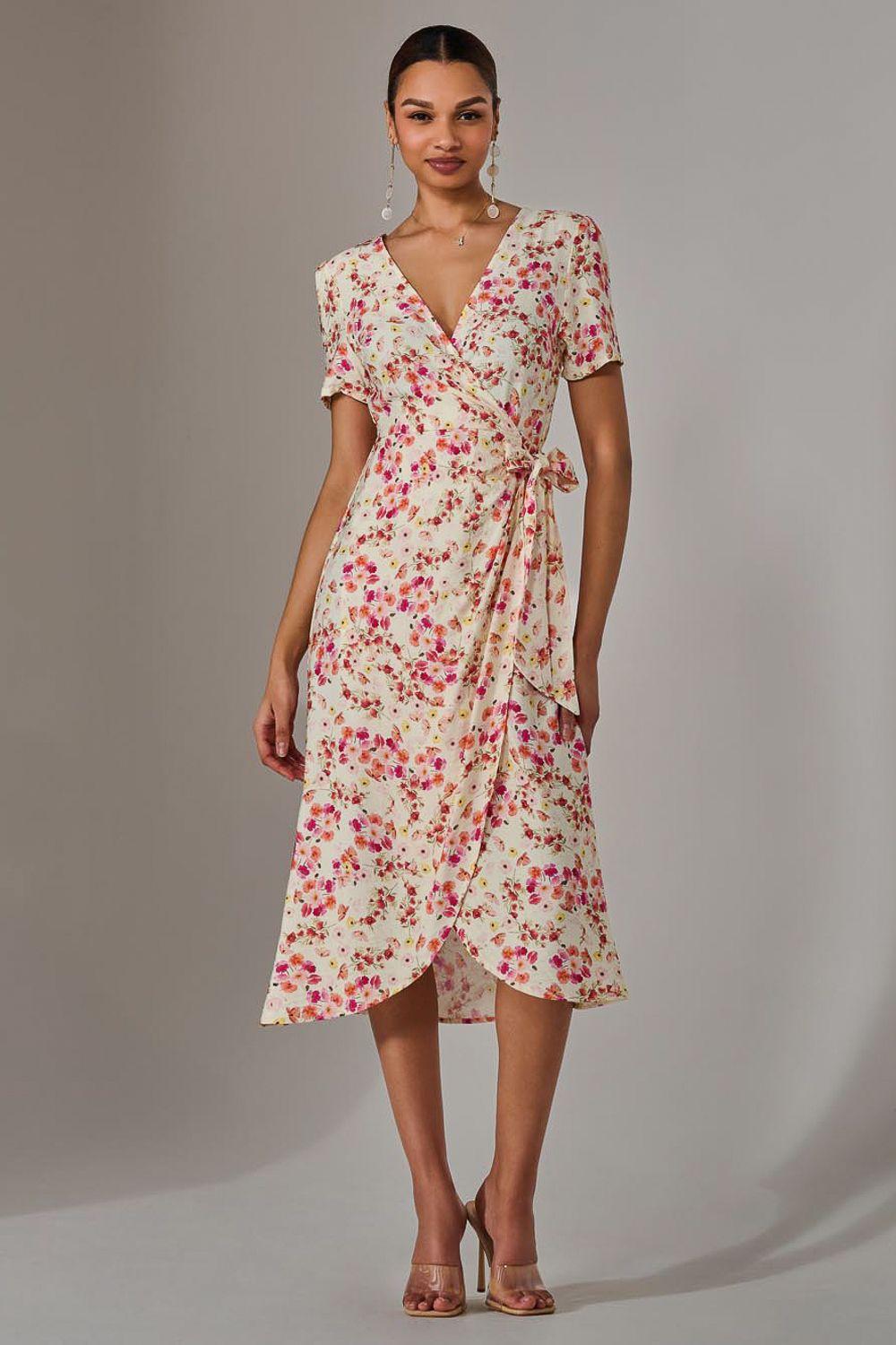 Wrap Midi Dress by JOLIE MOI