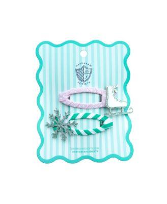 Ice Skate and Snowflake Winter Hair Clips by JOLLITY&CO.