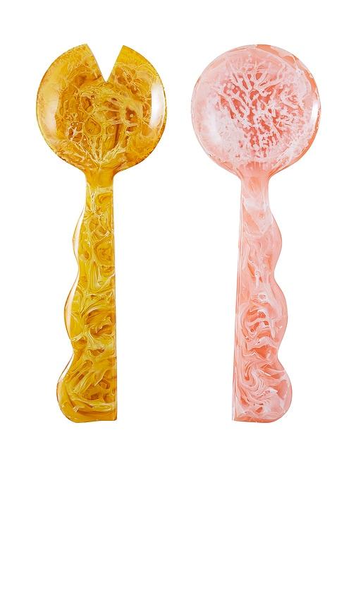 Jonathan Adler Mustique Ripple Serving Set in Pink by JONATHAN ADLER