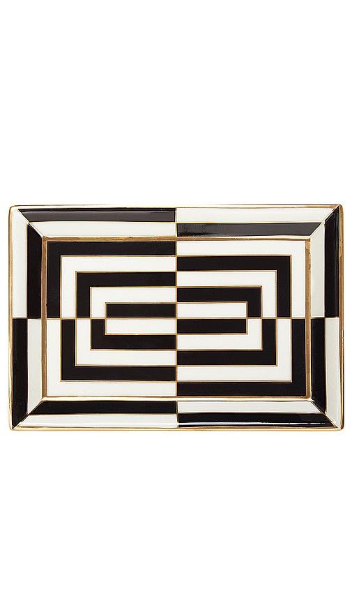 Jonathan Adler Op Art Rectangle Tray in Black & White by JONATHAN ADLER