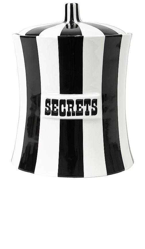 Jonathan Adler Vice Secrets Canister in Black & White by JONATHAN ADLER