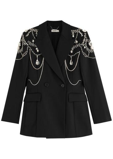 Getty crystal-embellished wool-blend blazer by JONATHAN SIMKHAI