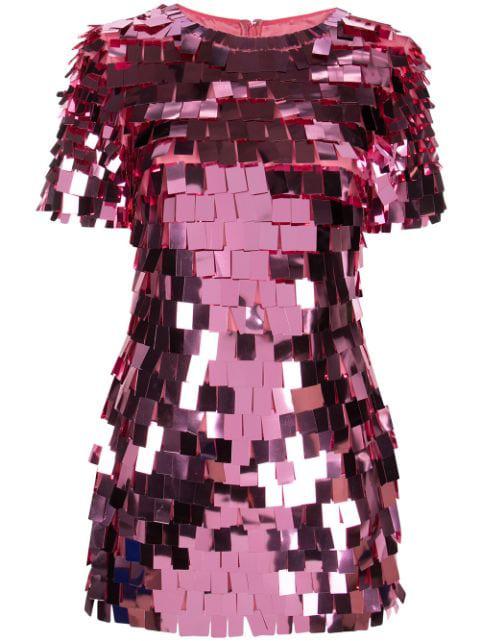 Vivienne embroidered sequin mini dress by JONATHAN SIMKHAI