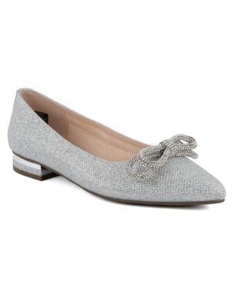 Women's Quinnie Pointed Toe Embellished Dress Flats by JONES NEW YORK