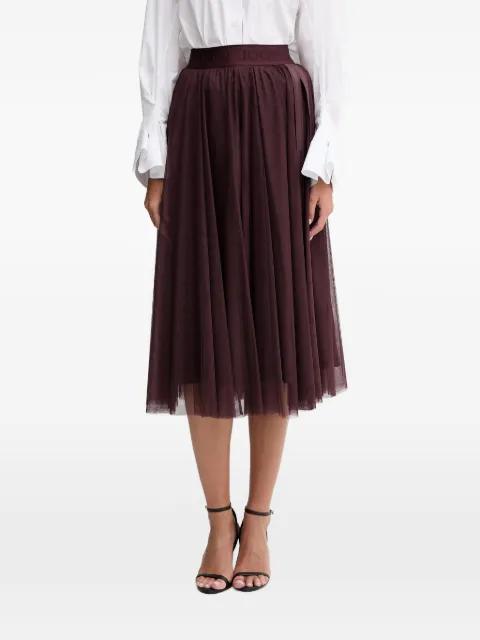 Fridi logo-waistband midi skirt by JOOP!