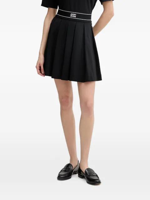 Taria pleated logo-waistband mini skirt by JOOP!