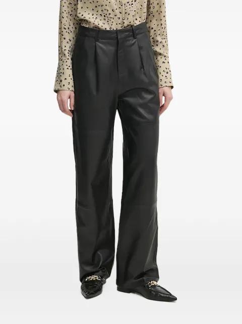 pleated leather trousers by JOOP!
