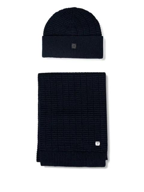 ribbed logo-plaque scarf by JOOP!