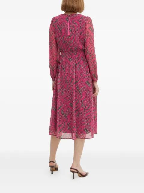 wrap-neck abstract-print midi dress by JOOP!
