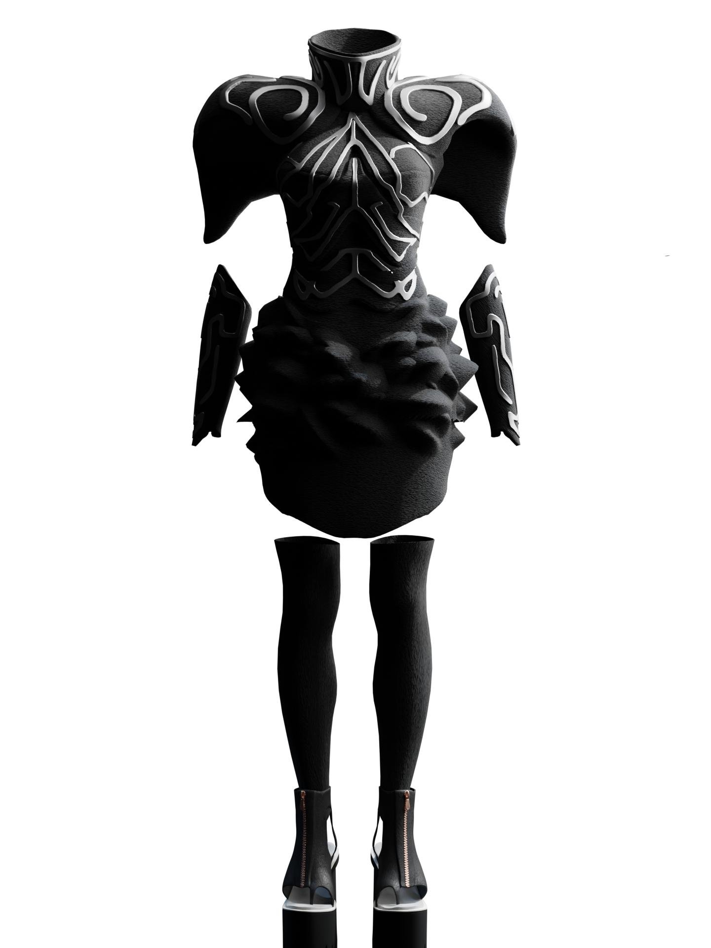 Black Galaxia Futuristic Suit by JOPITER STUDIOS
