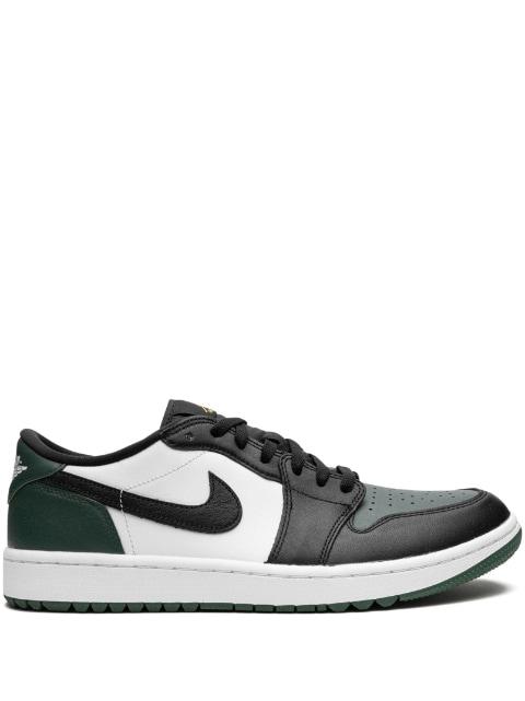 Air Jordan 1 Low G "White/Black/Noble Green/Pollen" sneakers by JORDAN