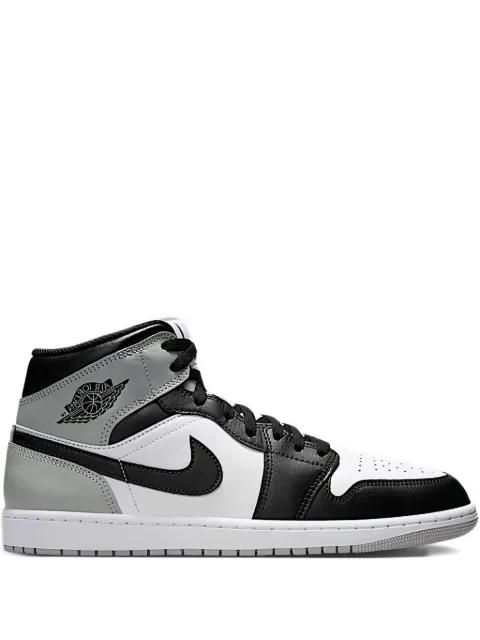 Air Jordan 1 Mid "Barons - White/Light Smoke Grey/Black" sneakers by JORDAN