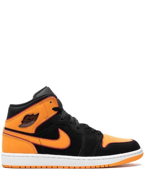 Air Jordan 1 Mid "Black Orange" sneakers by JORDAN