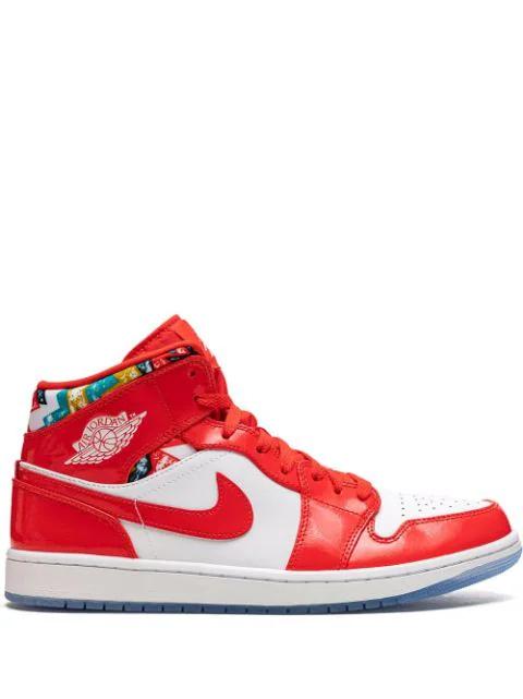 Air Jordan 1 Mid SE "Barcelona Sweater" sneakers by JORDAN