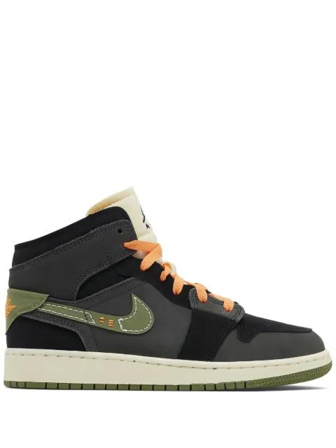 Air Jordan 1 Mid SE "Craft Anthracite/Light Olive" sneakers by JORDAN
