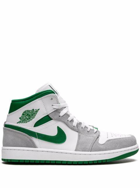 Air Jordan 1 Mid SE "Grey/Pine Green/White" sneakers by JORDAN