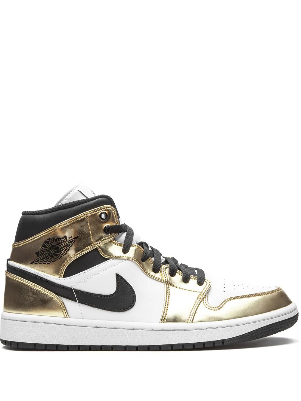 Air Jordan 1 Mid SE "Metallic Gold/Black/White" sneakers by JORDAN