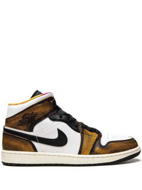 Air Jordan 1 Mid SE "Orange Wear Away" sneakers by JORDAN