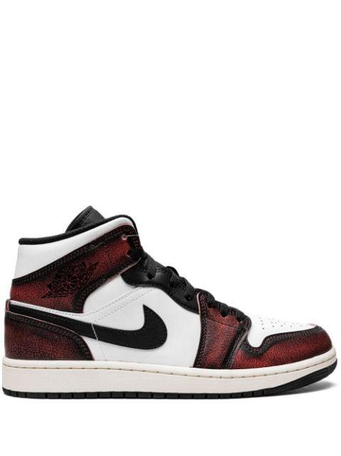 Air Jordan 1 Mid SE "Wear-Away - Infrared" sneakers by JORDAN