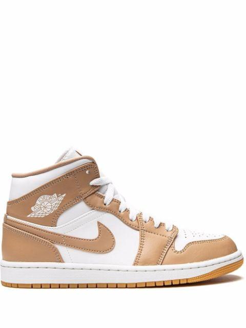 Air Jordan 1 Mid "Tan/Gum" sneakers by JORDAN