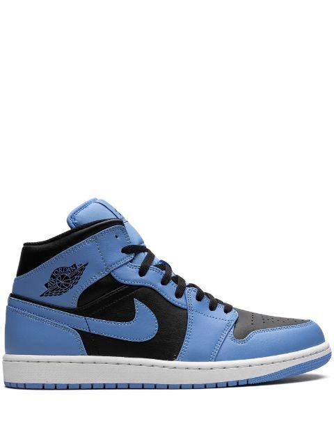 Air Jordan 1 Mid "University Blue/Black" sneakers by JORDAN