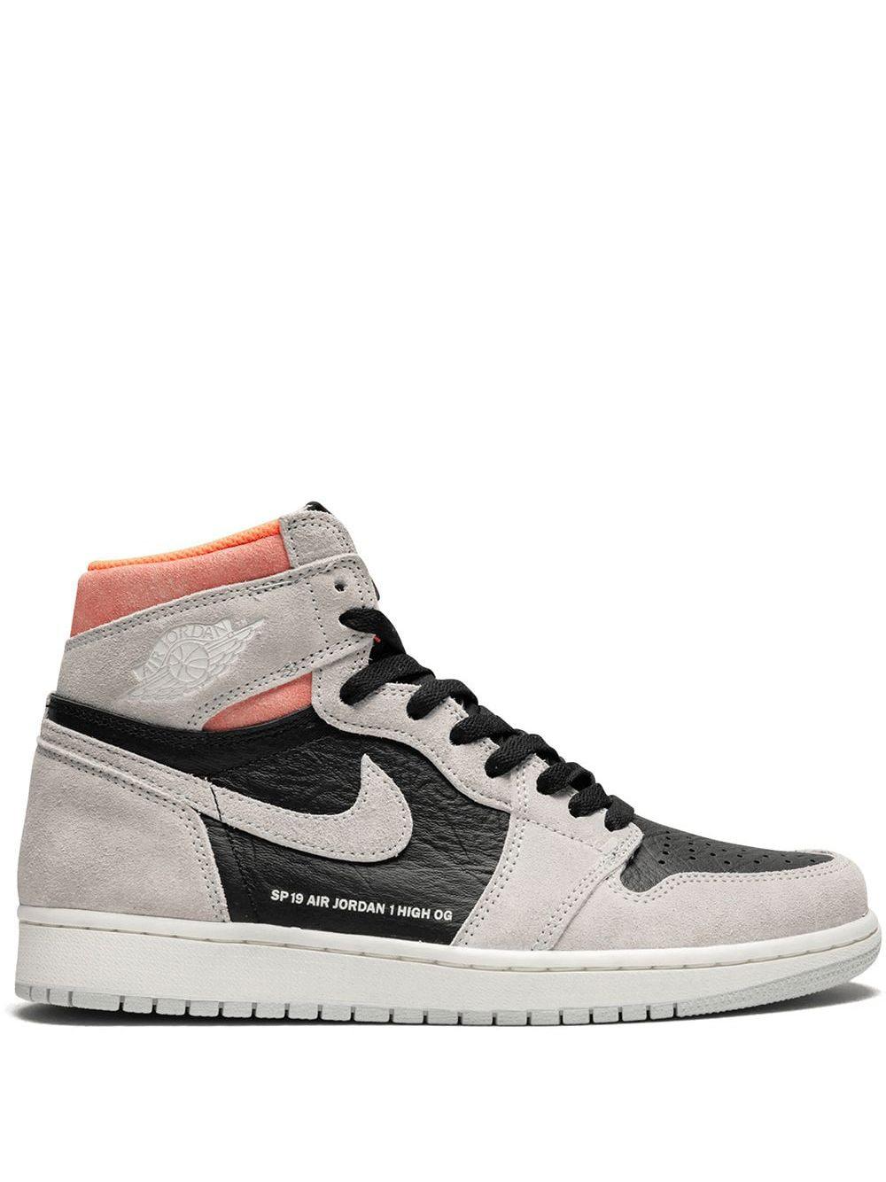 Air Jordan 1 Retro High OG "Neutral Grey/Hyper Crimson" sneakers by JORDAN