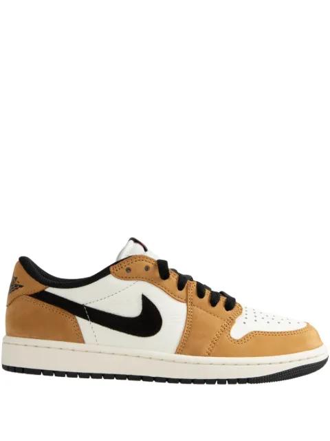 Air Jordan 1 Retro Low OG "Rookie Of The Year - Sail/Black/Golden Harvest/Gym Red" sneakers by JORDAN