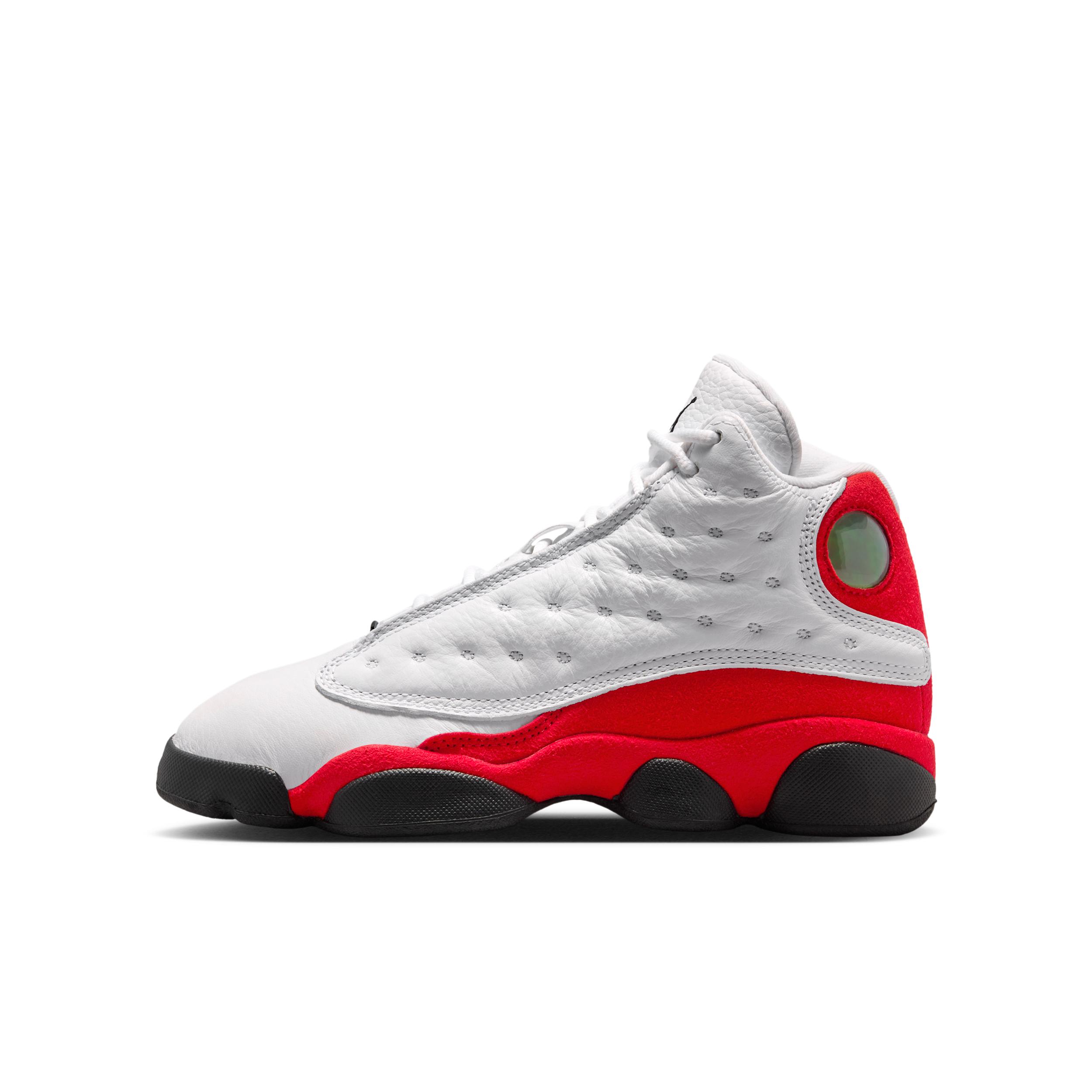 Air Jordan 13 Retro "White and University Red" Big Kids' Shoes by JORDAN