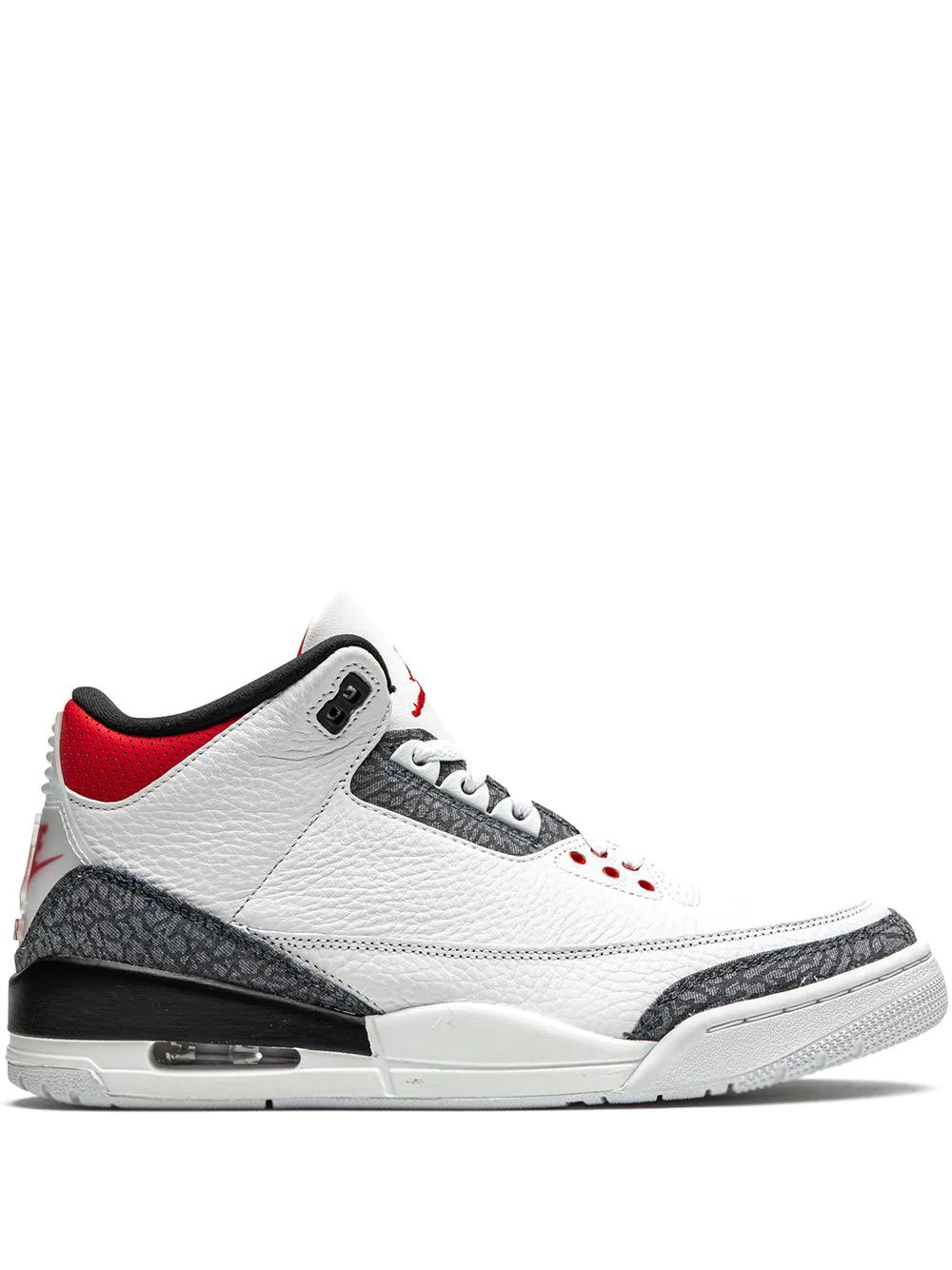 Air Jordan 3 Retro SE Denim "Fire Red Denim" sneakers by JORDAN