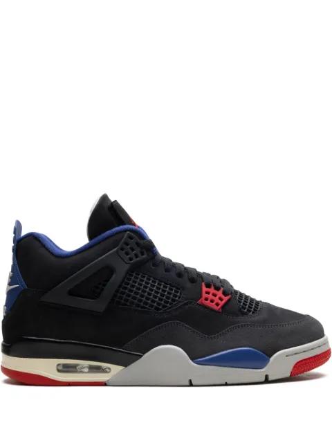 Air Jordan 4 "Rare Air - Black/Fire Red/Deep Royal Blue/Dark Smoke Grey/Tech Grey" sneakers by JORDAN